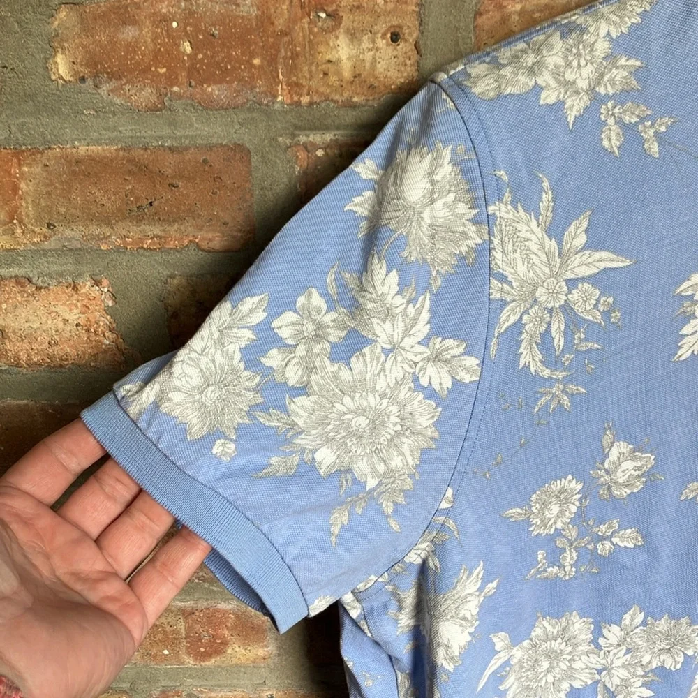 Stenstroms blue floral polo shirt - Picture 6 of 17
